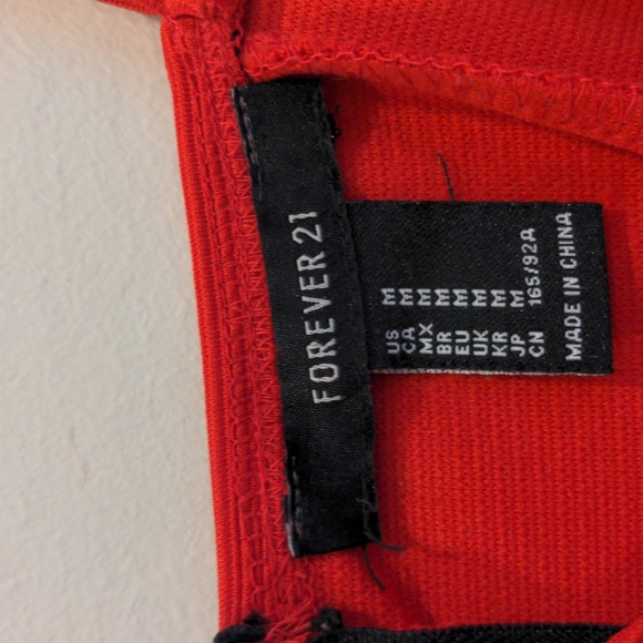 Red Ribbed Mini Dress - Picture 4 of 7